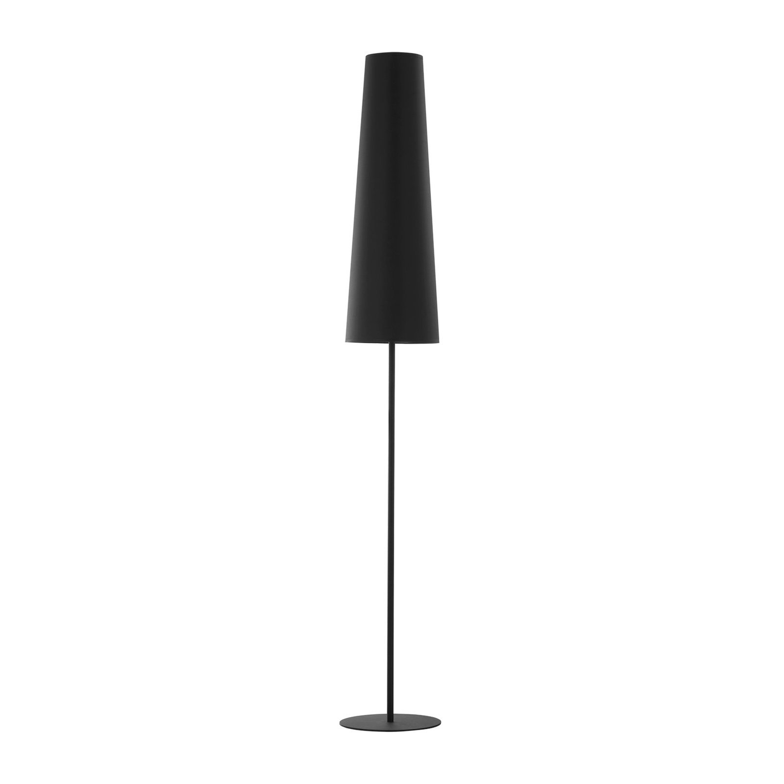 TK LIGHTING Umbrella floor lamp, height 168 cm, black, for Living / Dining Room, fabric, metal, E27, 25 W, energy efficiency: A++, H: 168 cm