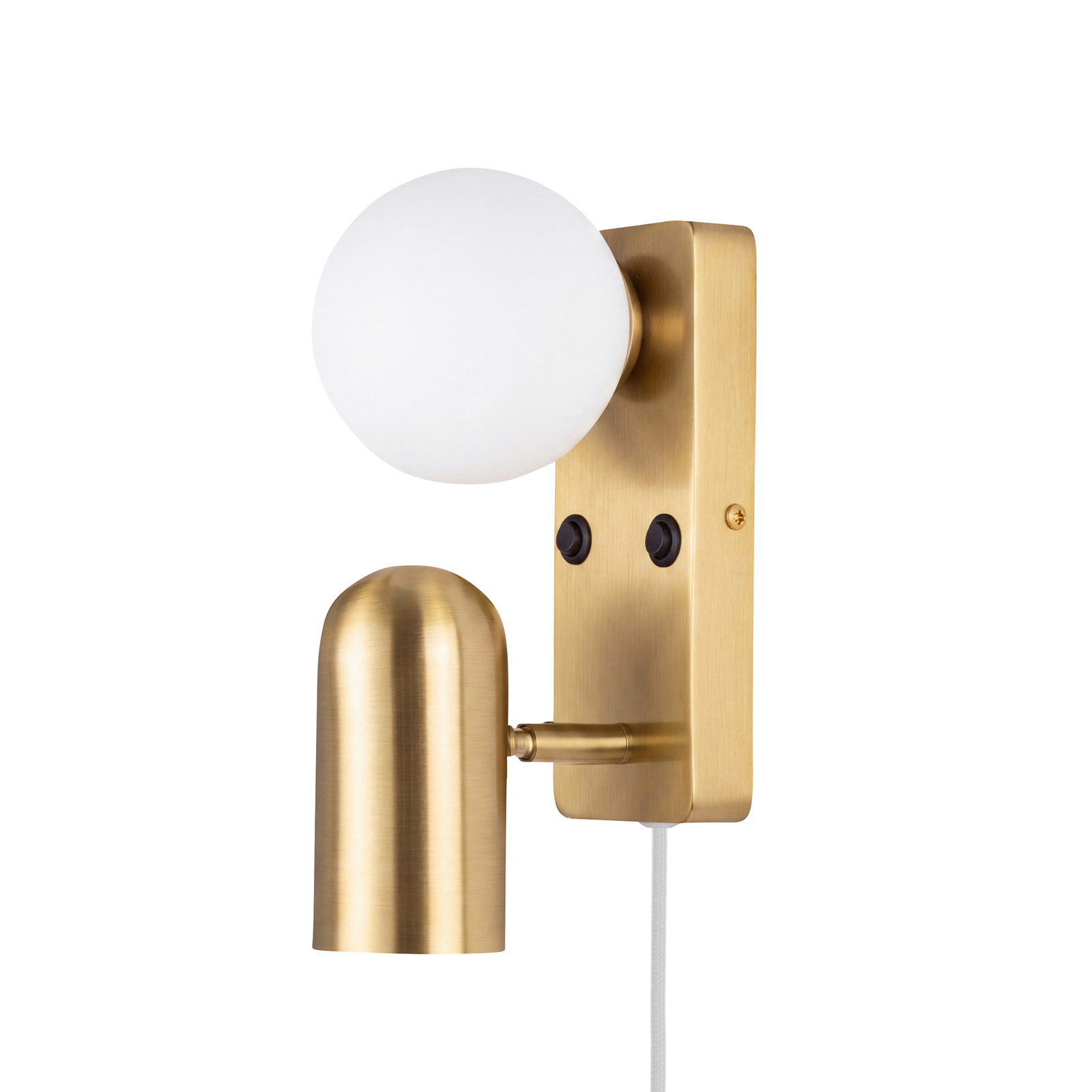 Globen Lighting Wandlampe Doppio messingfarben Höhe 24cm 2fl