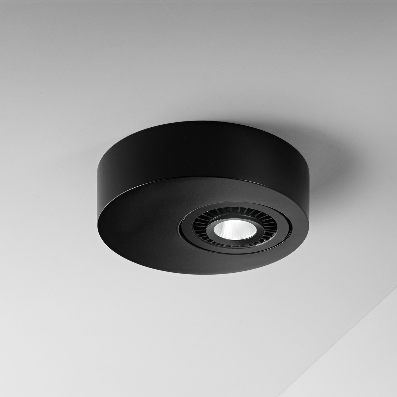 Egger Geo LED stropní světlo s LED spotem, černá