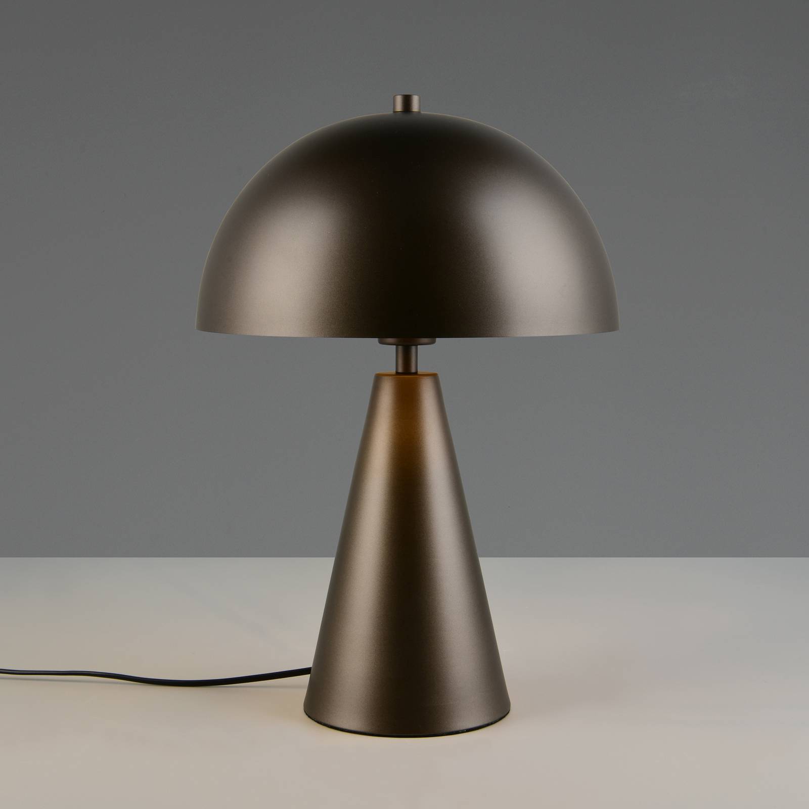 Trio Lighting Tafellamp Alfie, platinakleurig, hoogte 43 cm, metaal, E27
