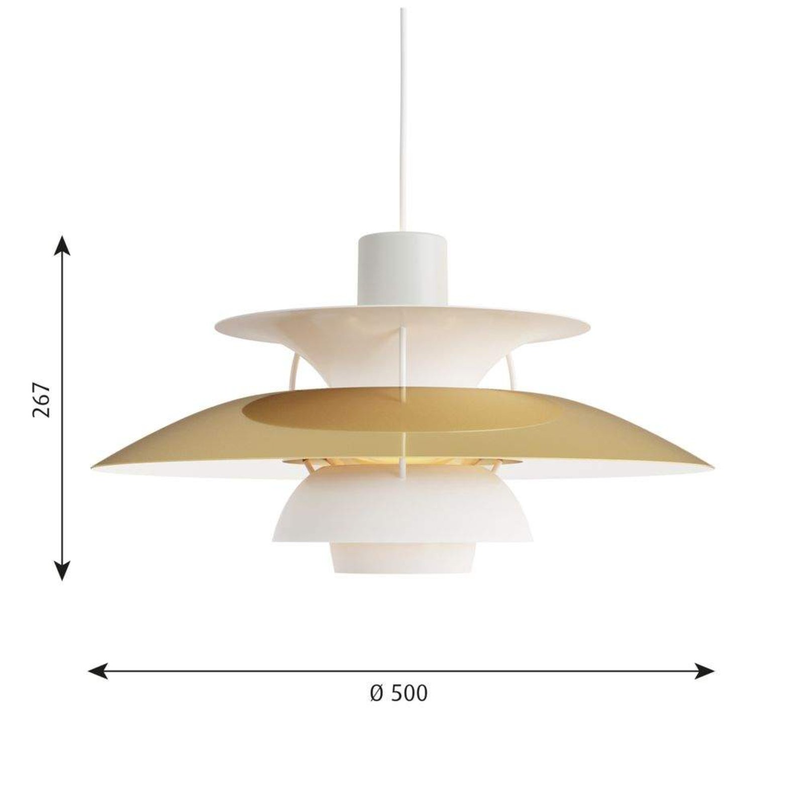 PH 5 Lampada a Sospensione Ottone - Louis Poulsen