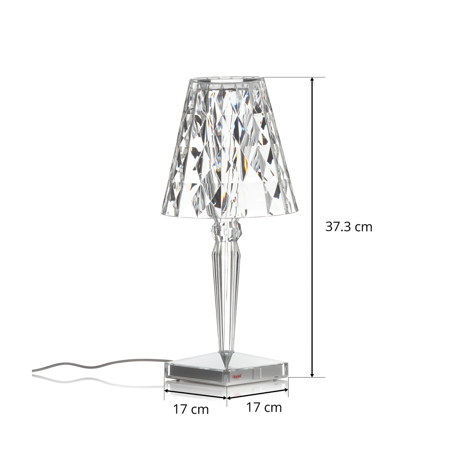 Big Battery Tischleuchte Crystal - Kartell
