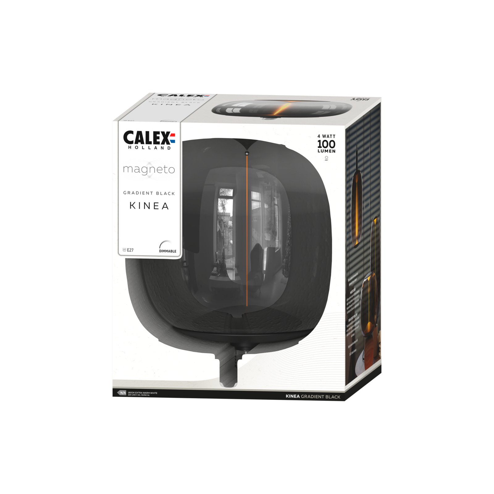 Calex Magneto Kinea Lamp E27 4W 1.800K regulável