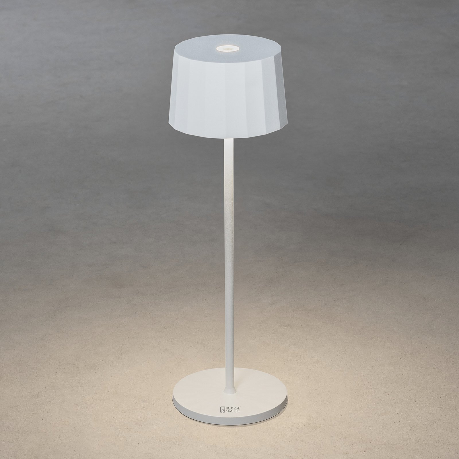 LED-Tischleuchte Positano für außen, weiß