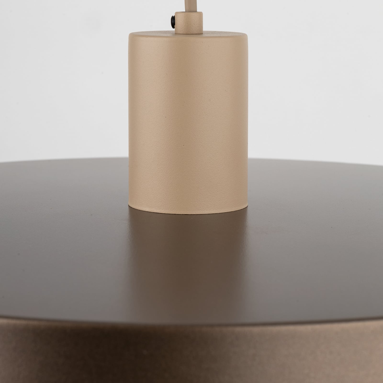 Suspension Sila, marron/sable, métal, Ø 45 cm, E27