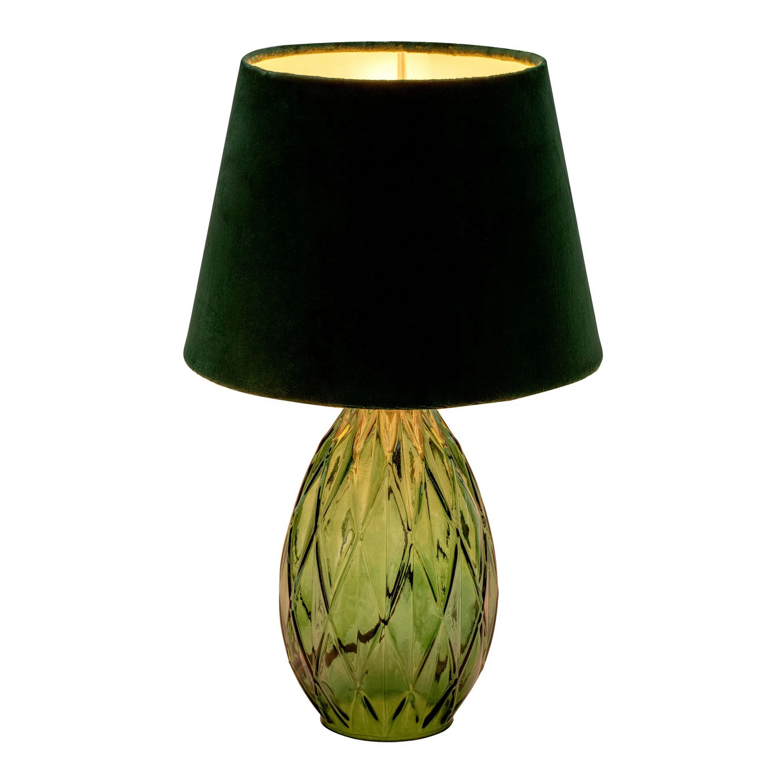 Pauleen Crystal Velvet lampe à poser, socle verre