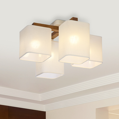 Taklampe Tora, 4 lyskilder, hvit