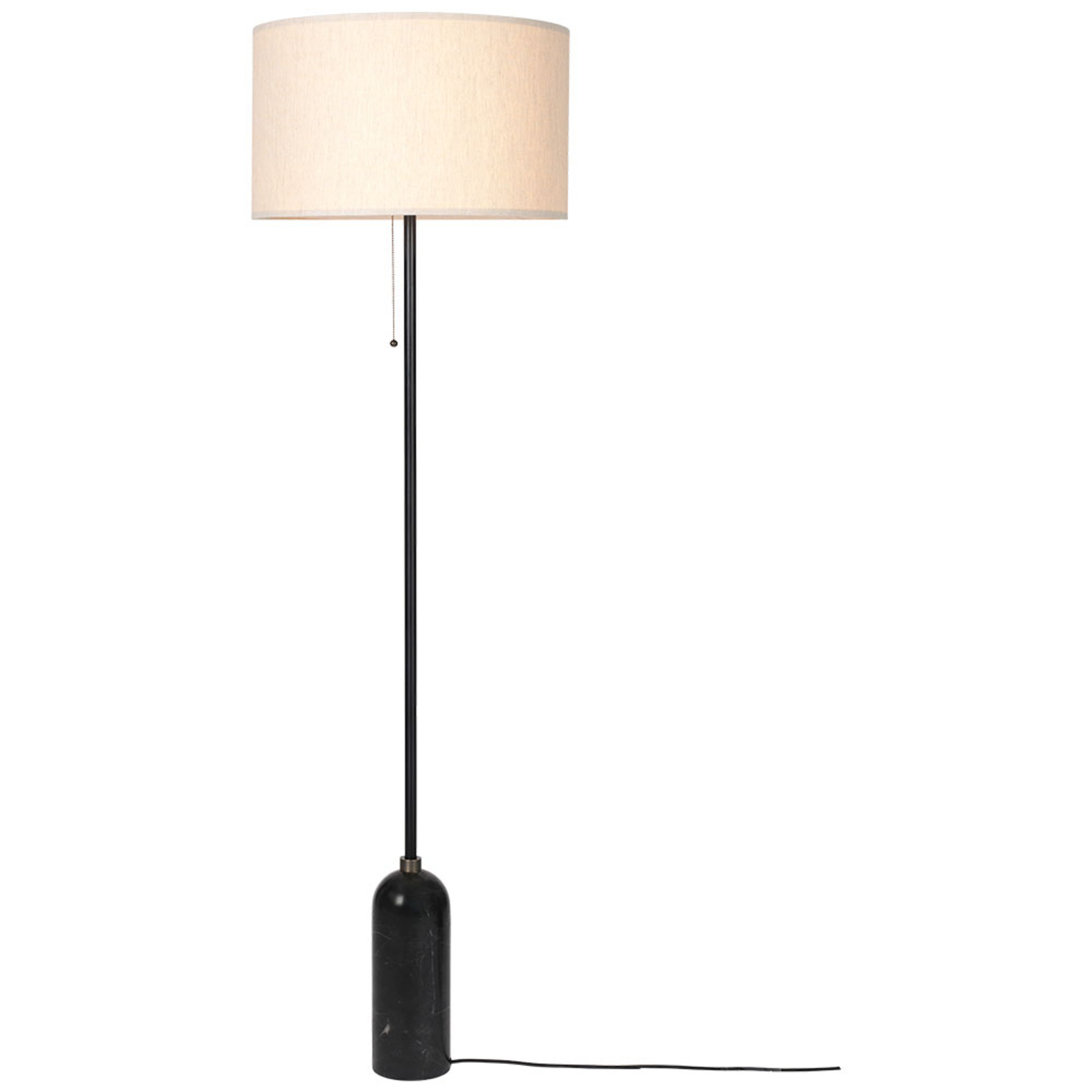 Gravity Lampadar Black Marble/Canvas - GUBI