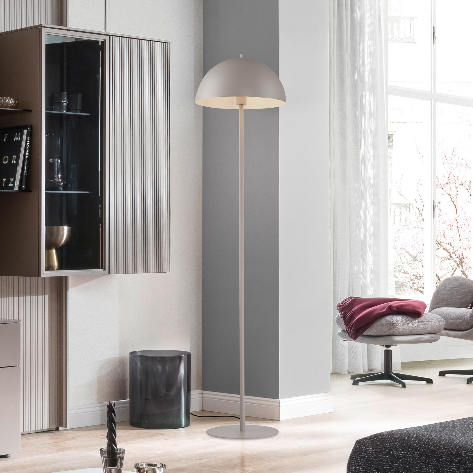 Schöner Wohnen lampadar Ali Sandbrise fier E27 - Camera de zi / sufragerie - Scandinavă - briză de nisip - Metal