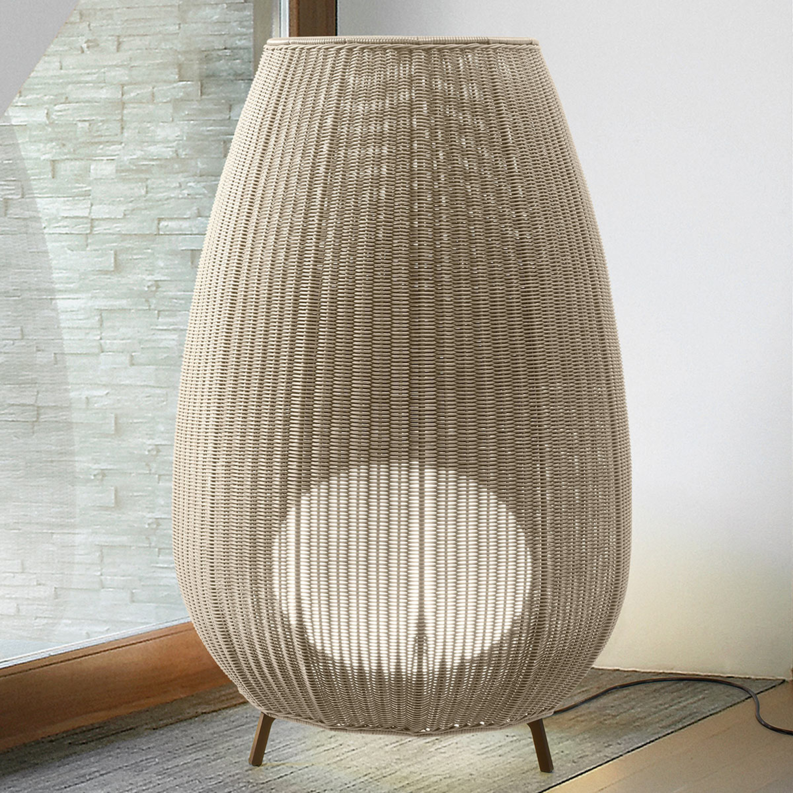 Bover Amphora - terrassebelysning, lys beige