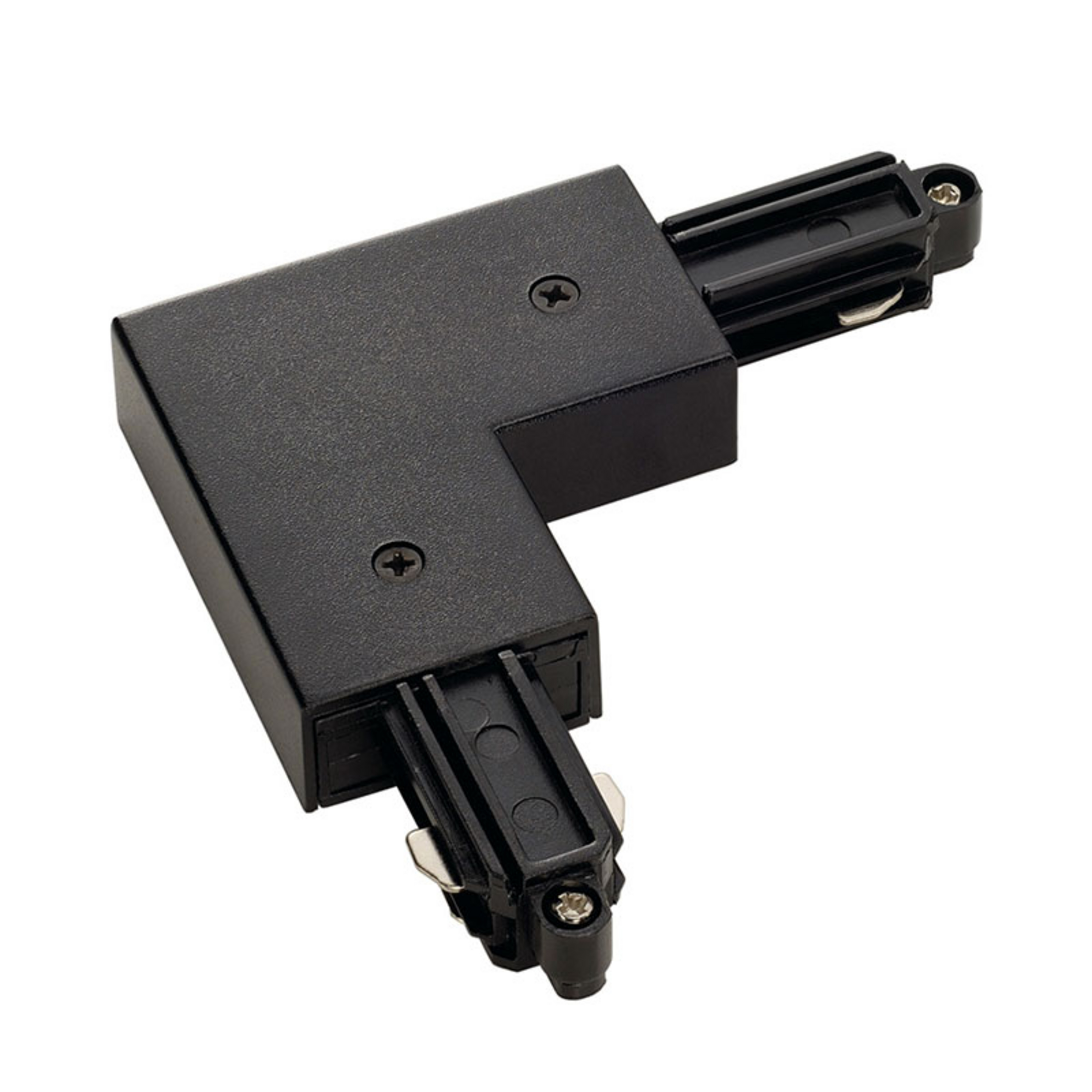 Conector esquinero SLV riel monofásico, negro