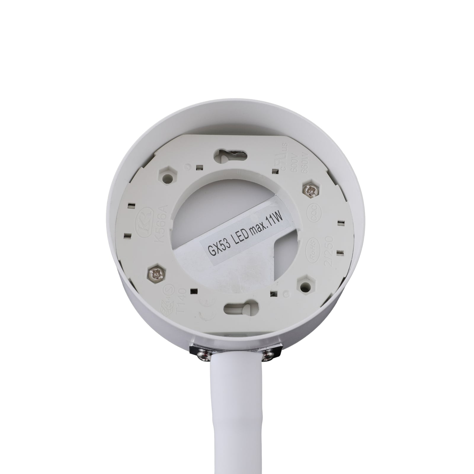 Zidna lampa Jyla, GX53, mat bijela, utikač, fleksibilni krak - Lindby