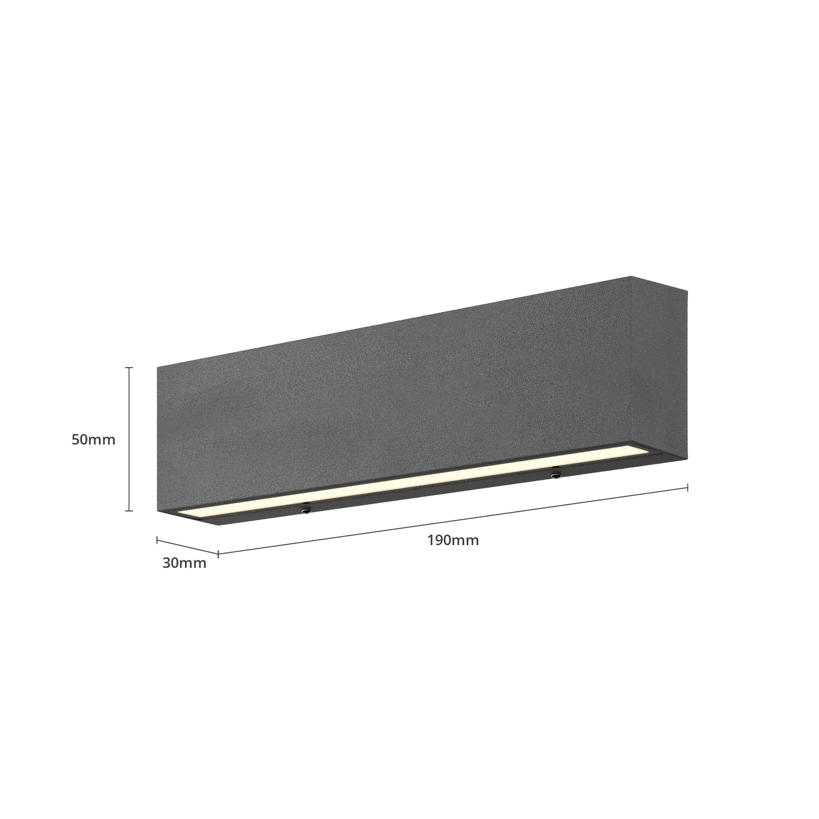 LED outdoor wall lamp Elvira, graphite grey, aluminium, warm white