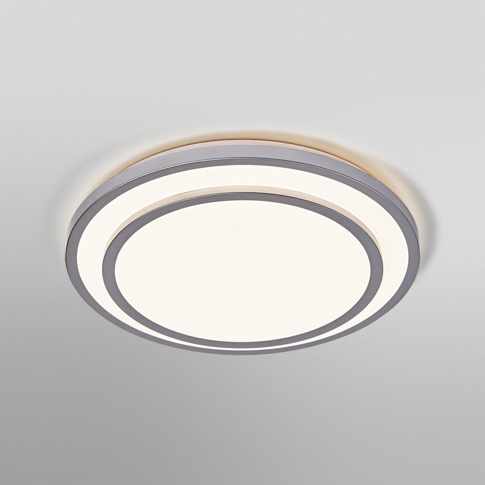 Plafonnier LED OSRAM ORBIS BERLIN, argent, Ø 39 cm Métal