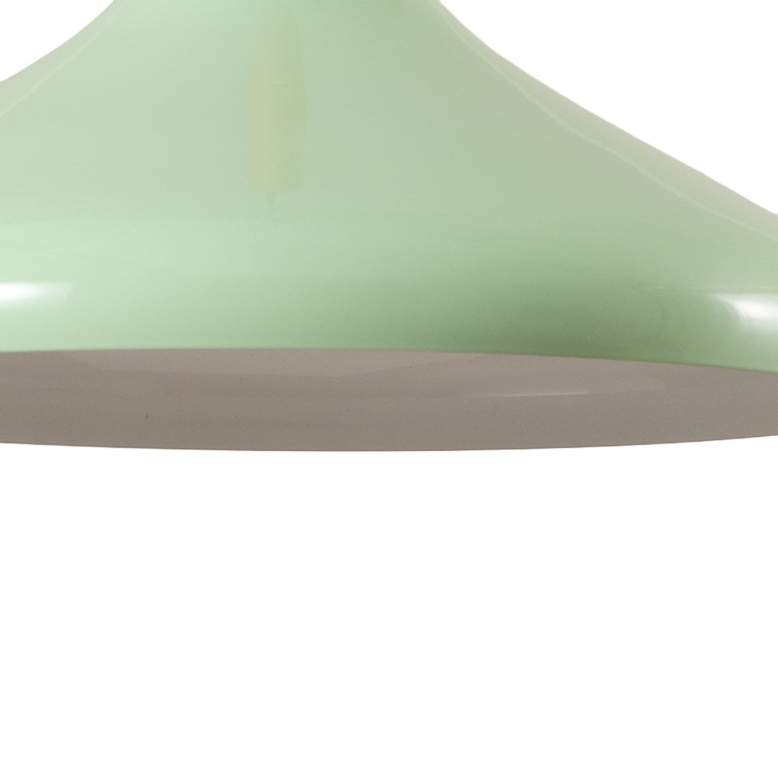 Suspension Chris, vert menthe/blanc, Ø 35 cm, métal, détail en bois Suspension Chris, vert menthe/blanc, Ø 35 cm, métal, détail en bois