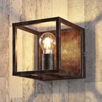 Lindby Emin wall lamp, width 18 cm, rust-coloured, metal