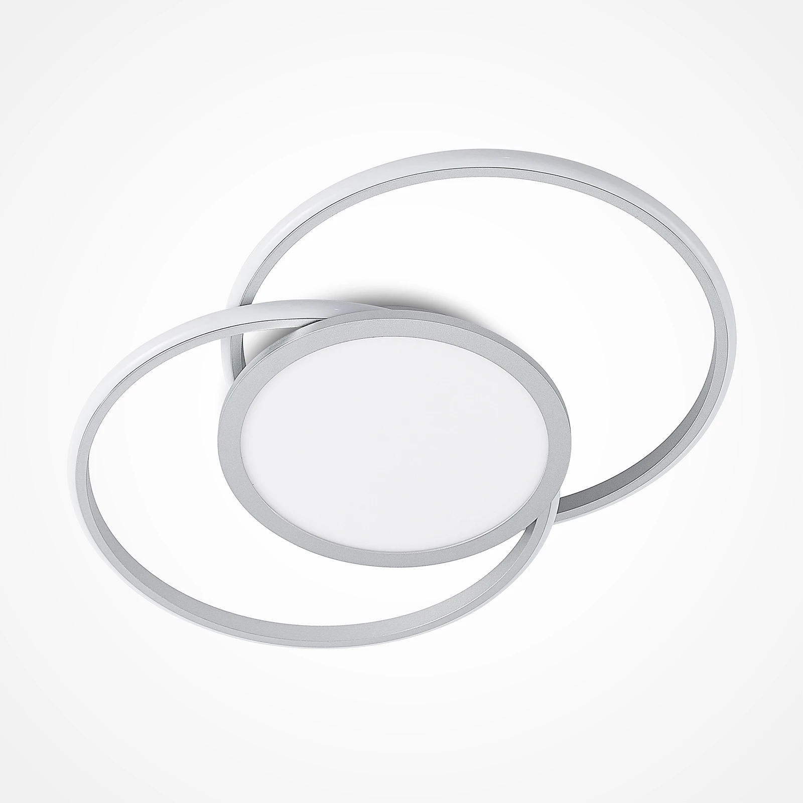 Lucande LED-Deckenlampe Senne, 63 cm, silber, Aluminium
