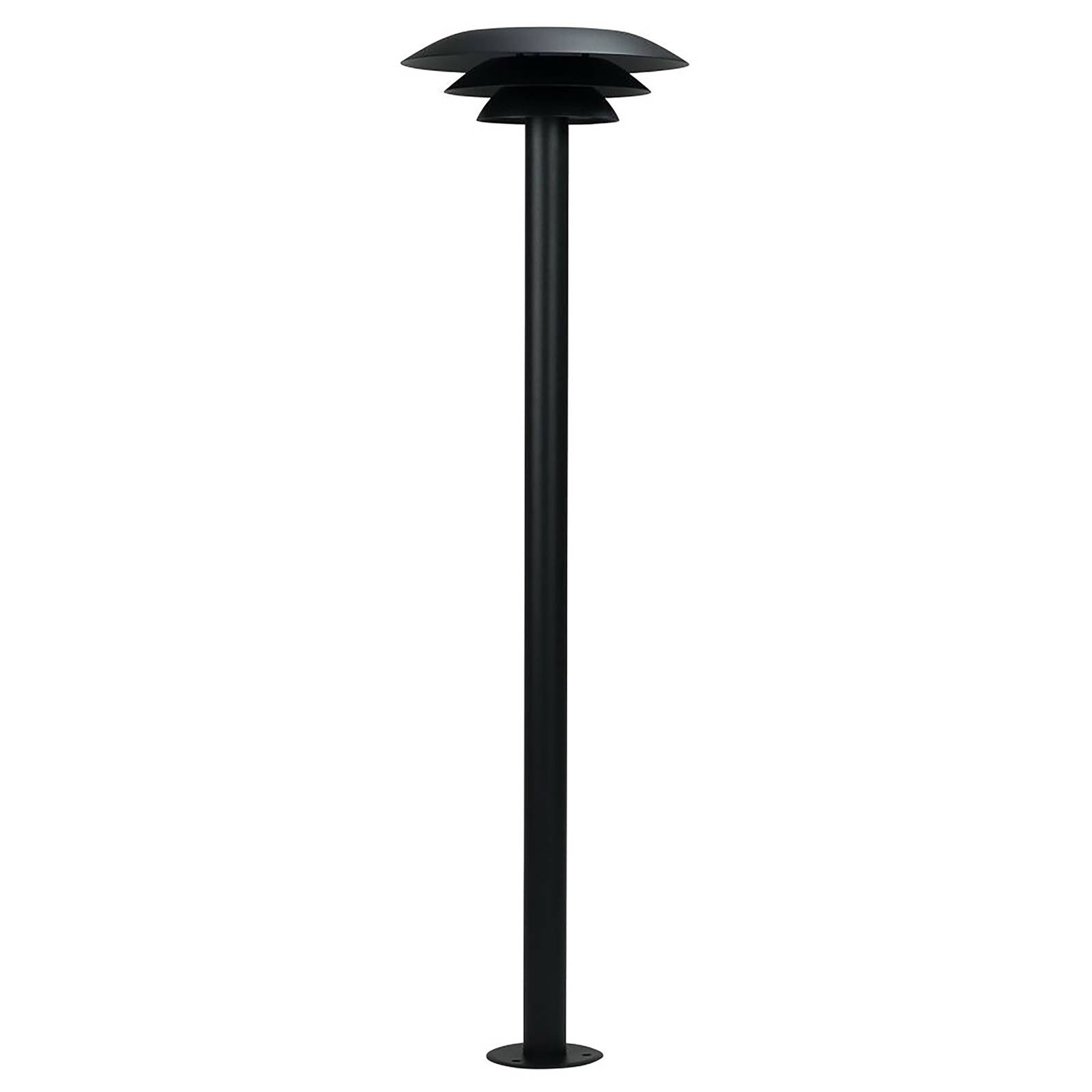 Dyberg Larsen DL25 Outdoor bollard light Ø 25 cm, stainless steel, G9, 20 W, H: 90 cm