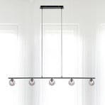 Candeeiro suspenso LED Paul Neuhaus Widow com globos de vidro