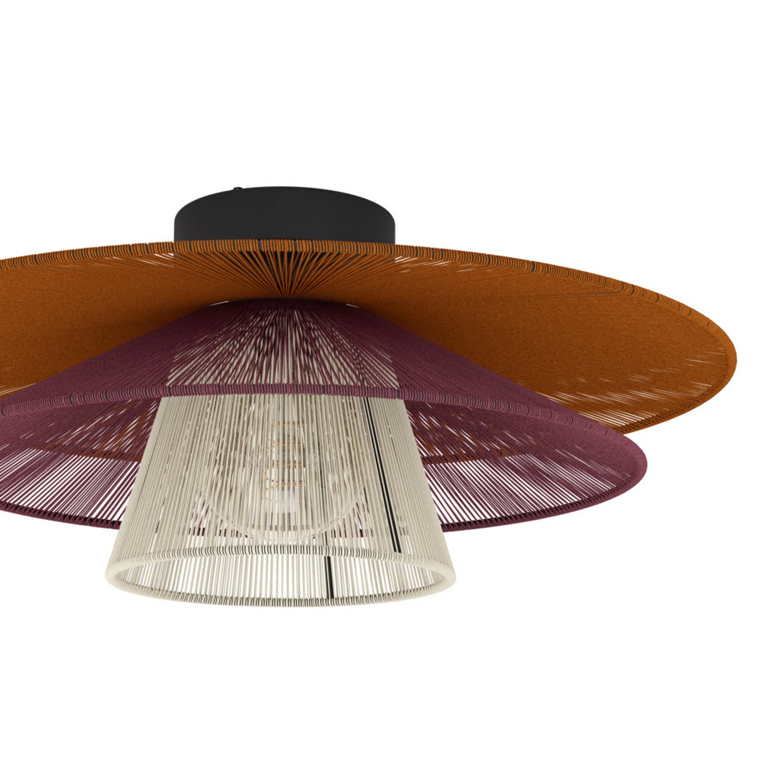 Plafón EGLO PIGNONA, rojo/naranja/blanco, Ø 50 cm, tejido Plafón EGLO PIGNONA, rojo/naranja/blanco, Ø 50 cm, tejido