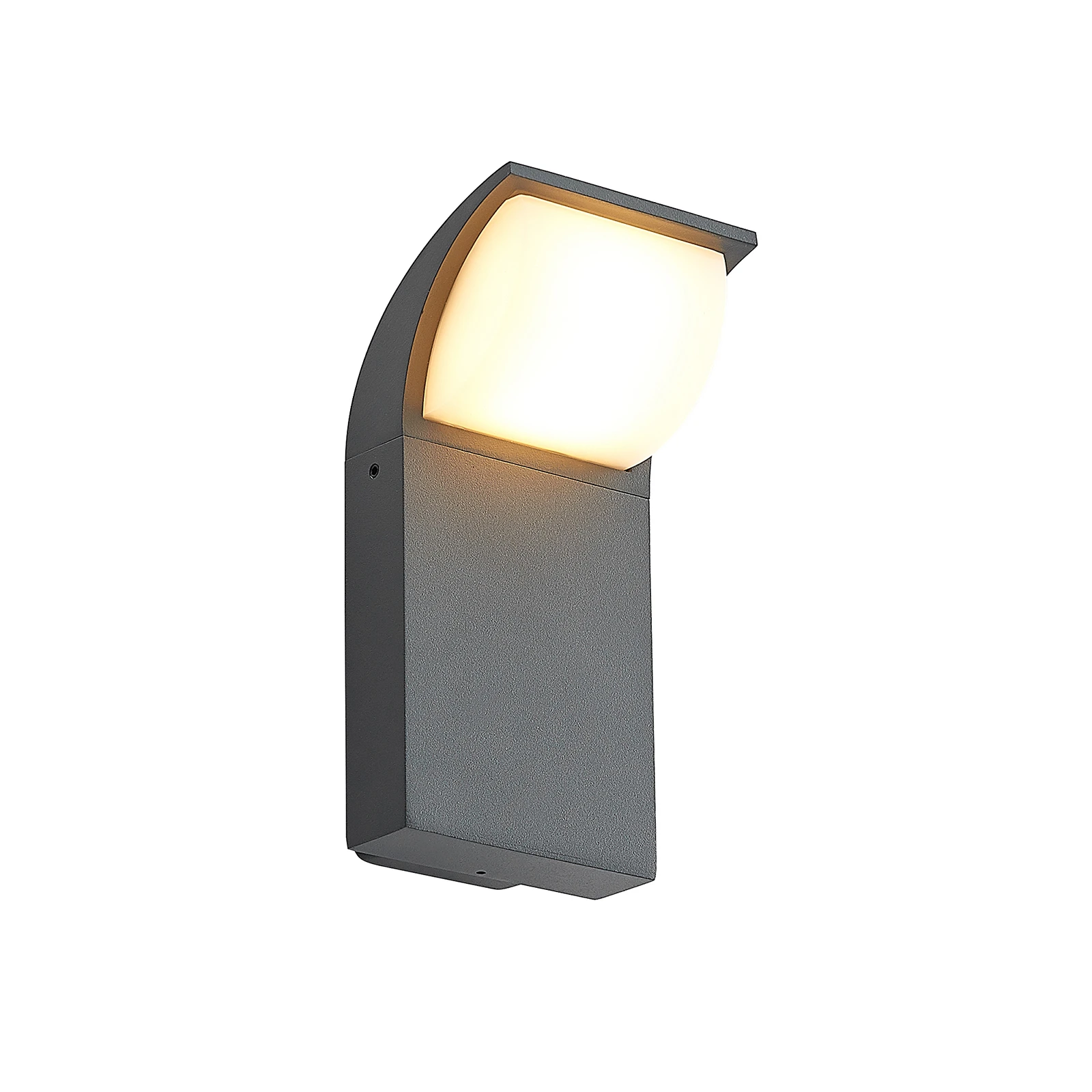Εξωτερικό φωτιστικό τοίχου LED Lucande Tinna, 20 cm, ανθρακί, IP65