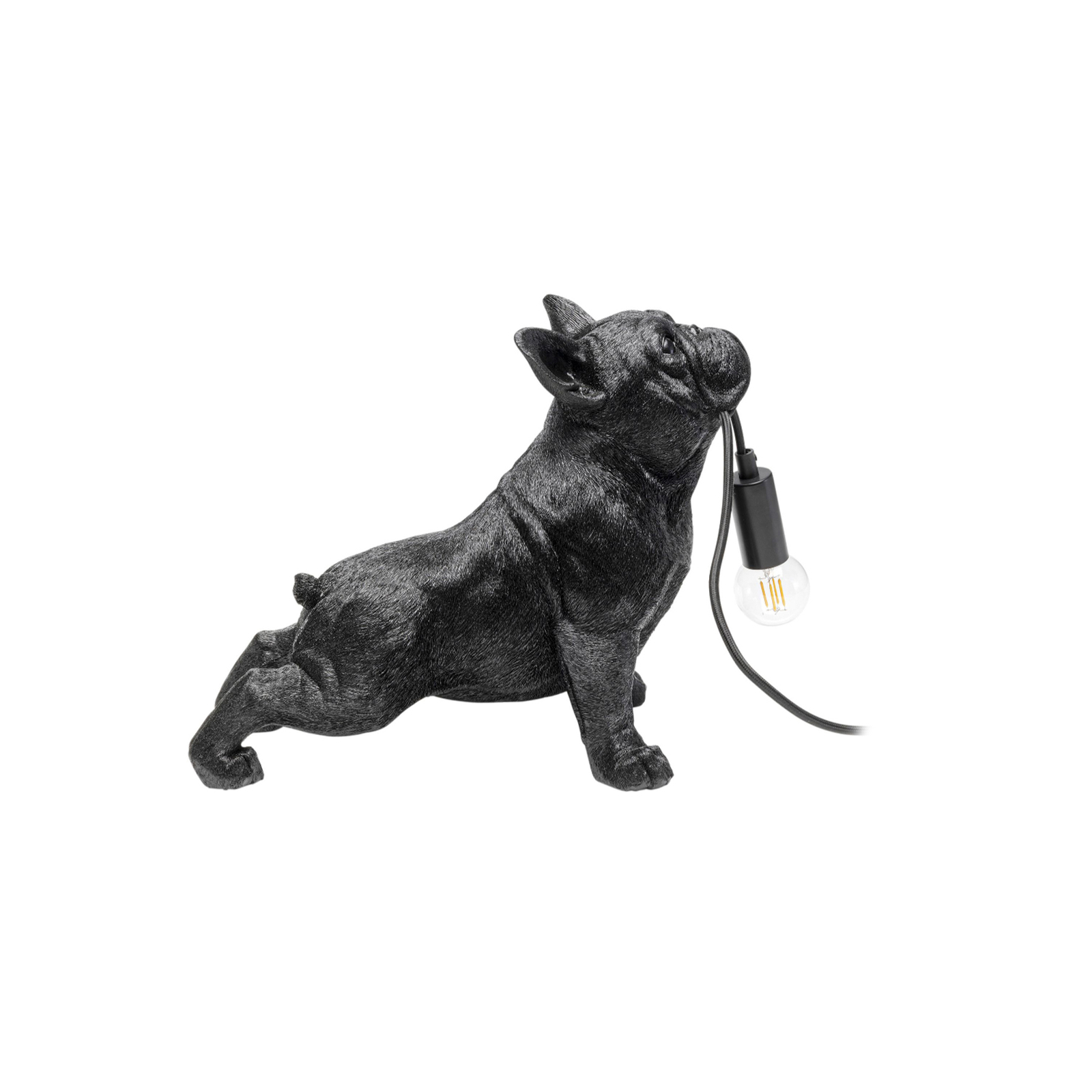 KARE table lamp Toto, black, synthetic resin, dog figure