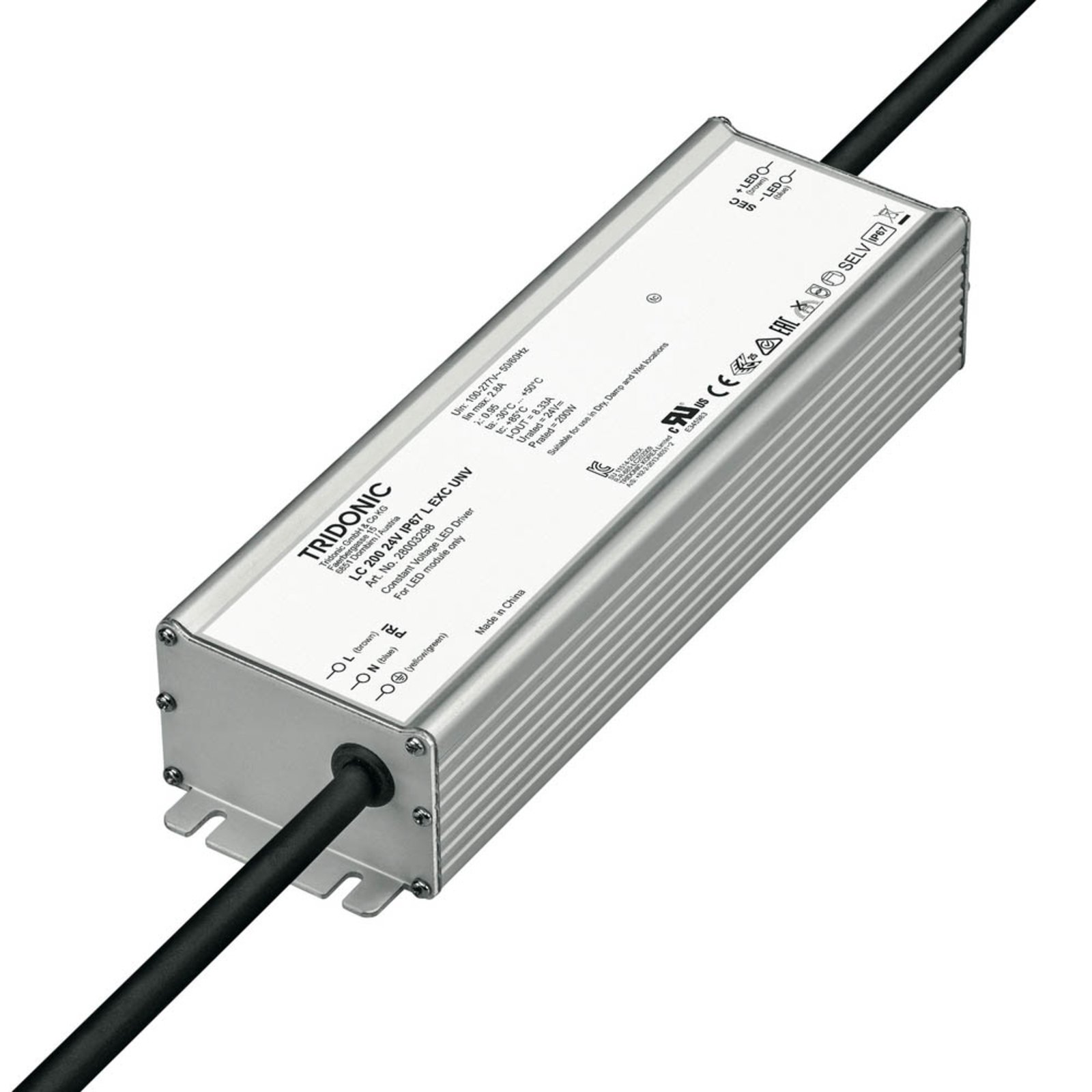 TRIDONIC LED driver LC 24V IP67 L EXC UNV