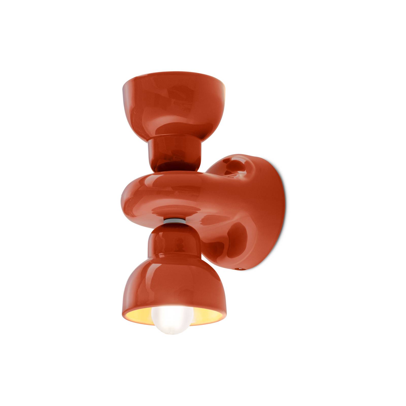 Ferroluce Berimbau væglampe orange 2-lys