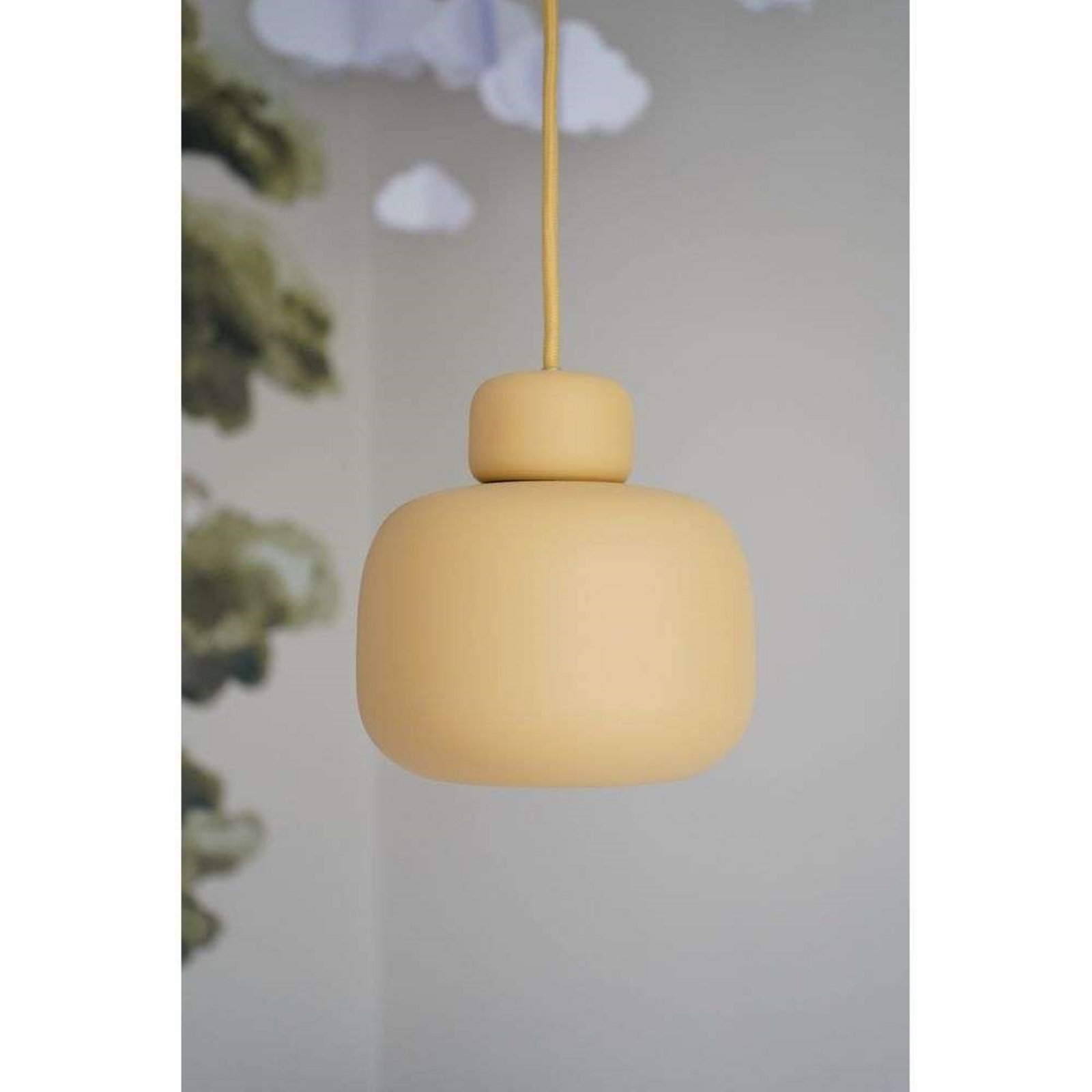 Grigio Pietra Lampada a Sospensione Piccolo Mustard Yellow - Woud