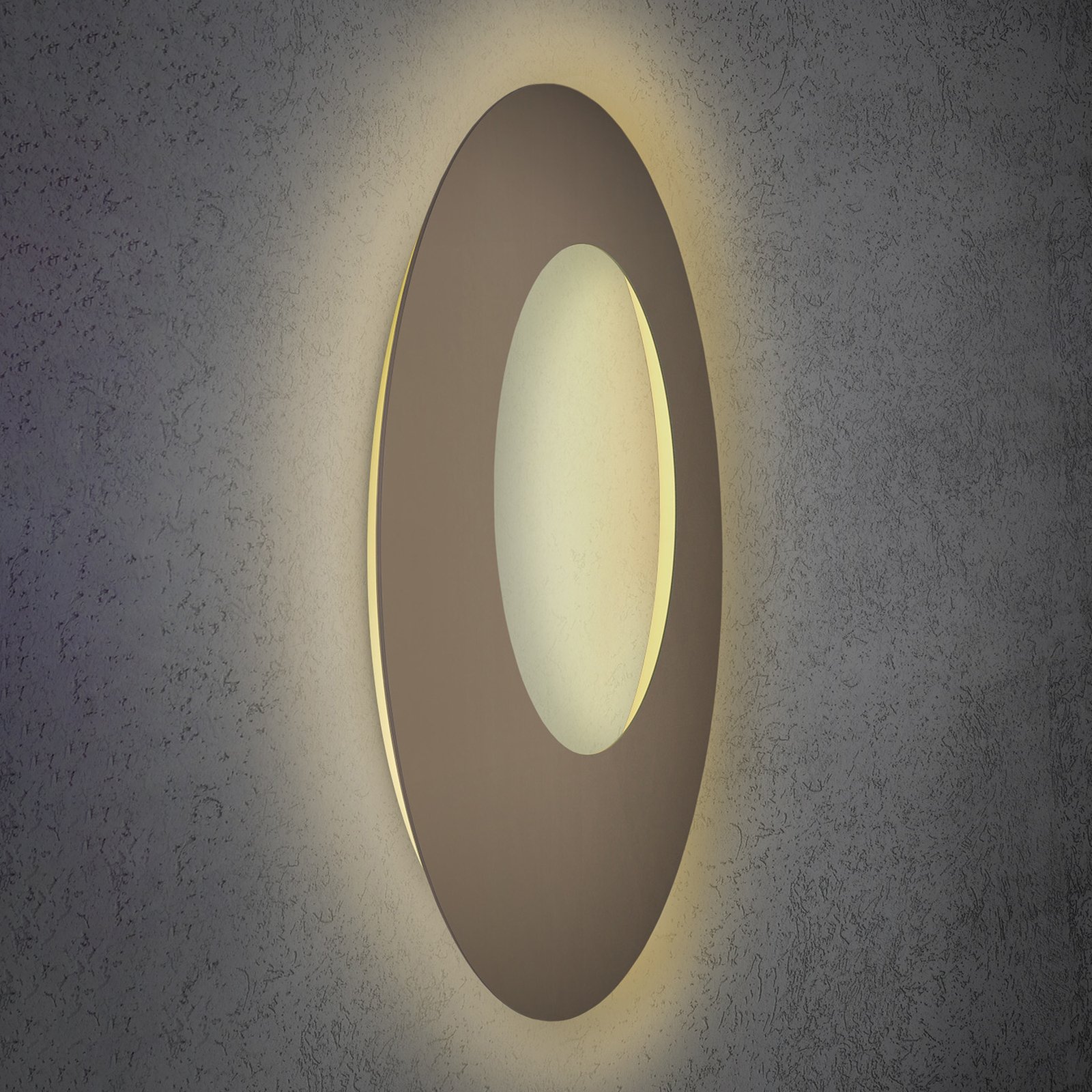 Escale Blade Open nástenné LED svetlo bronz Ø79 cm