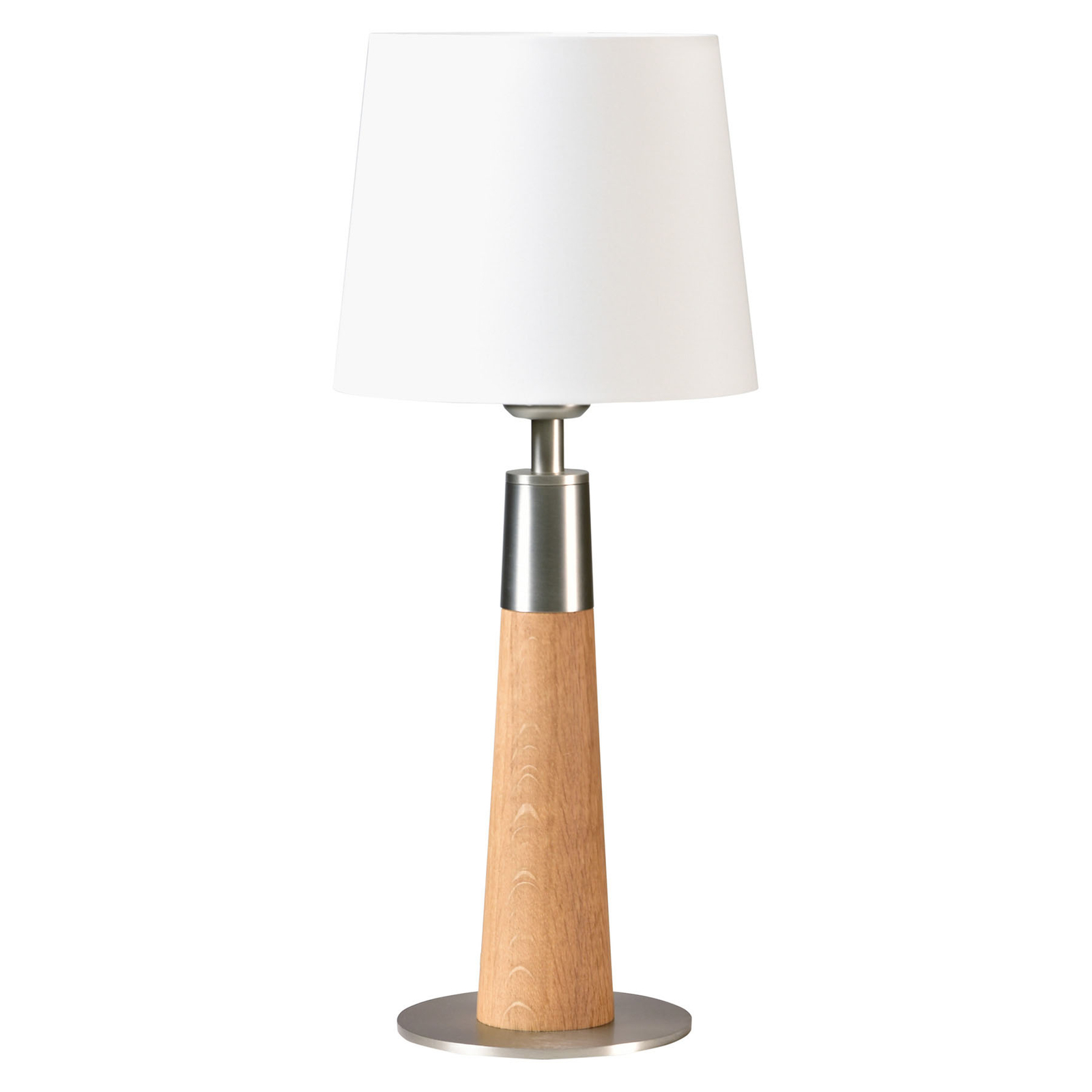 HerzBlut Conico stolní lampa bílá, dub olej, 44cm