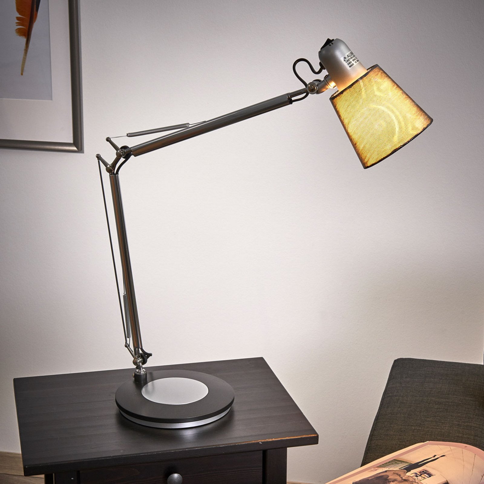 Aluminor Casting 2 lampă de masă - Studiu / Birou - modern - gri - Metal