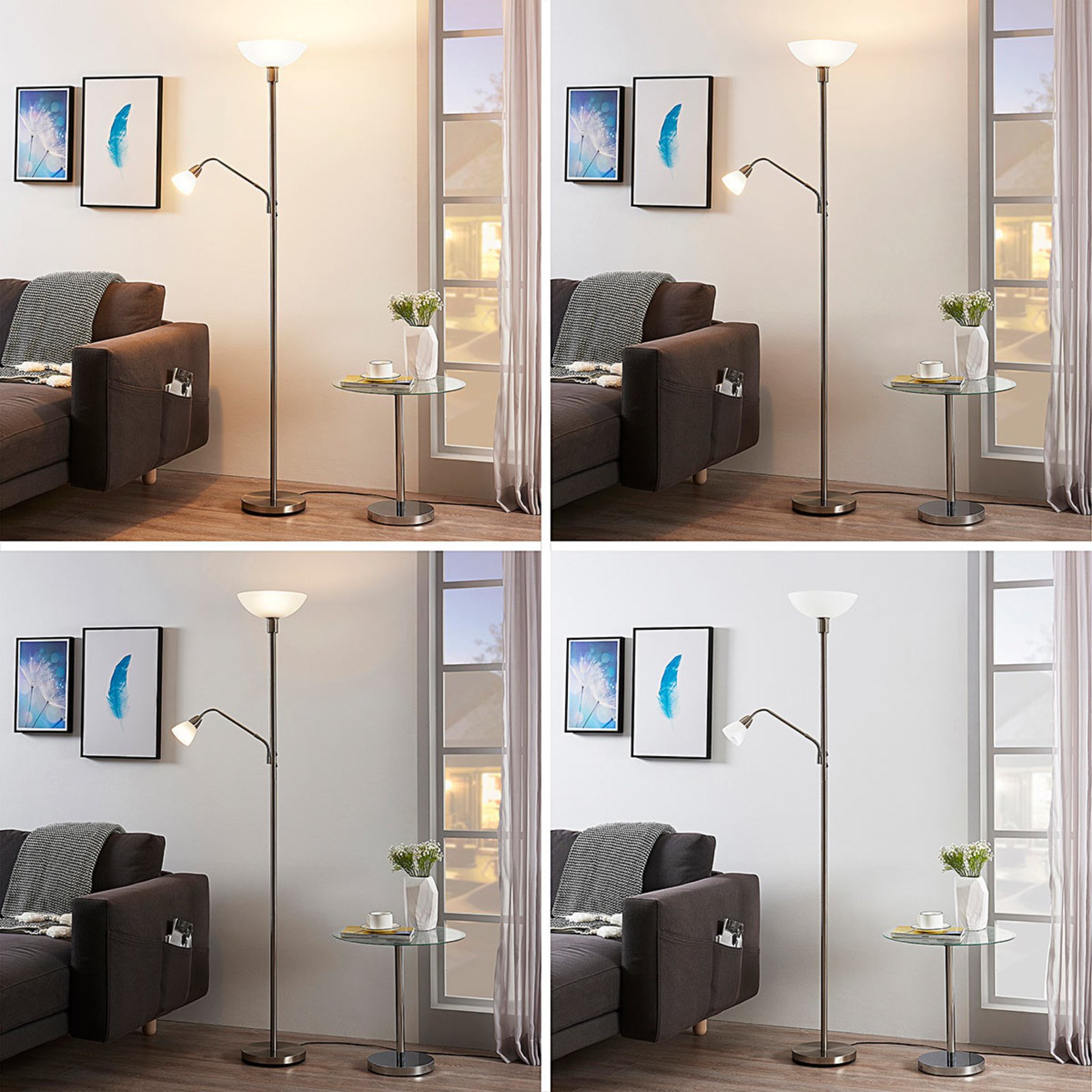 Jost Floor Lamp Nickel - Lindby
