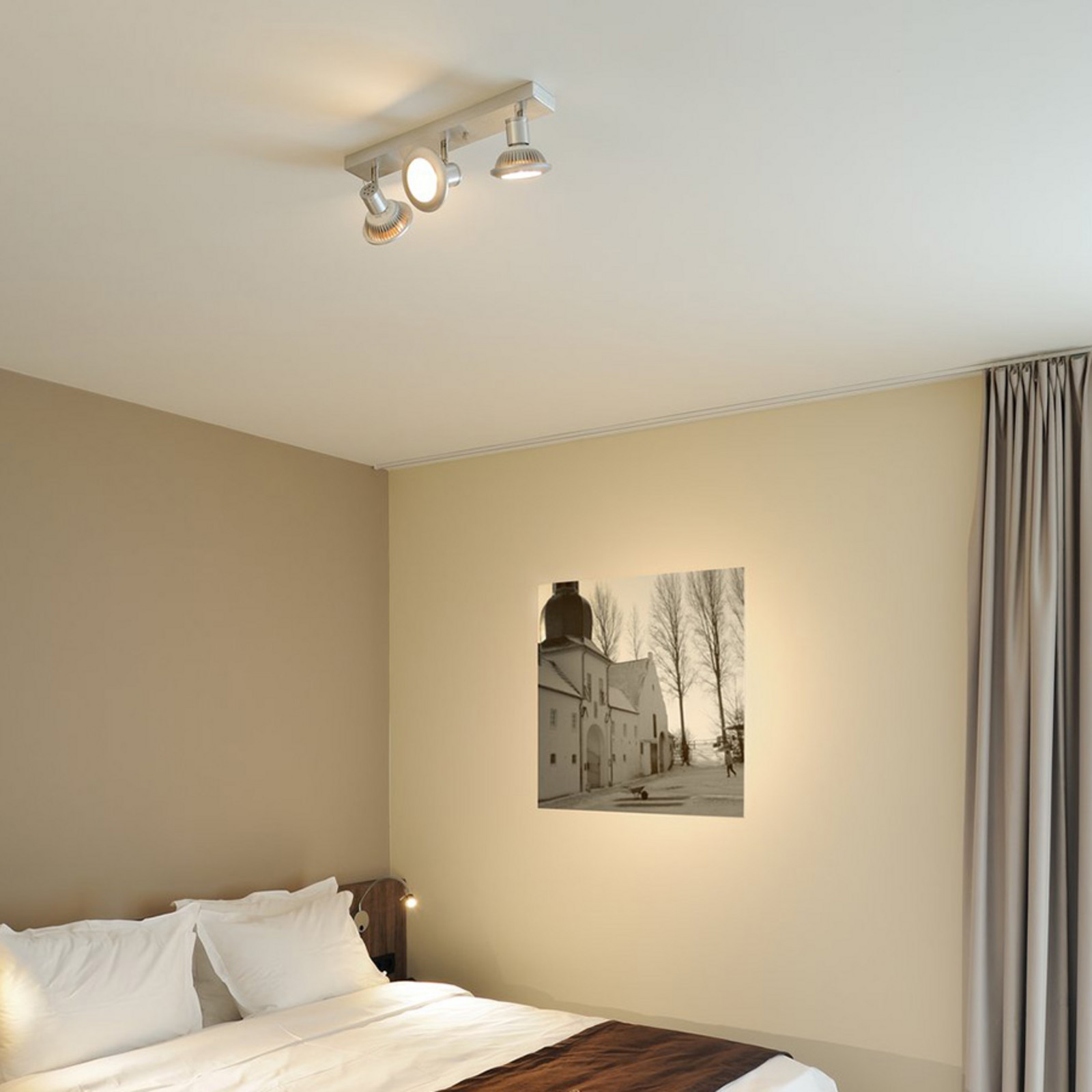 SLV Asto spot de plafon cu 3 lumini cu inel decorativ - Hol - modern - aluminiu periat - Metal
