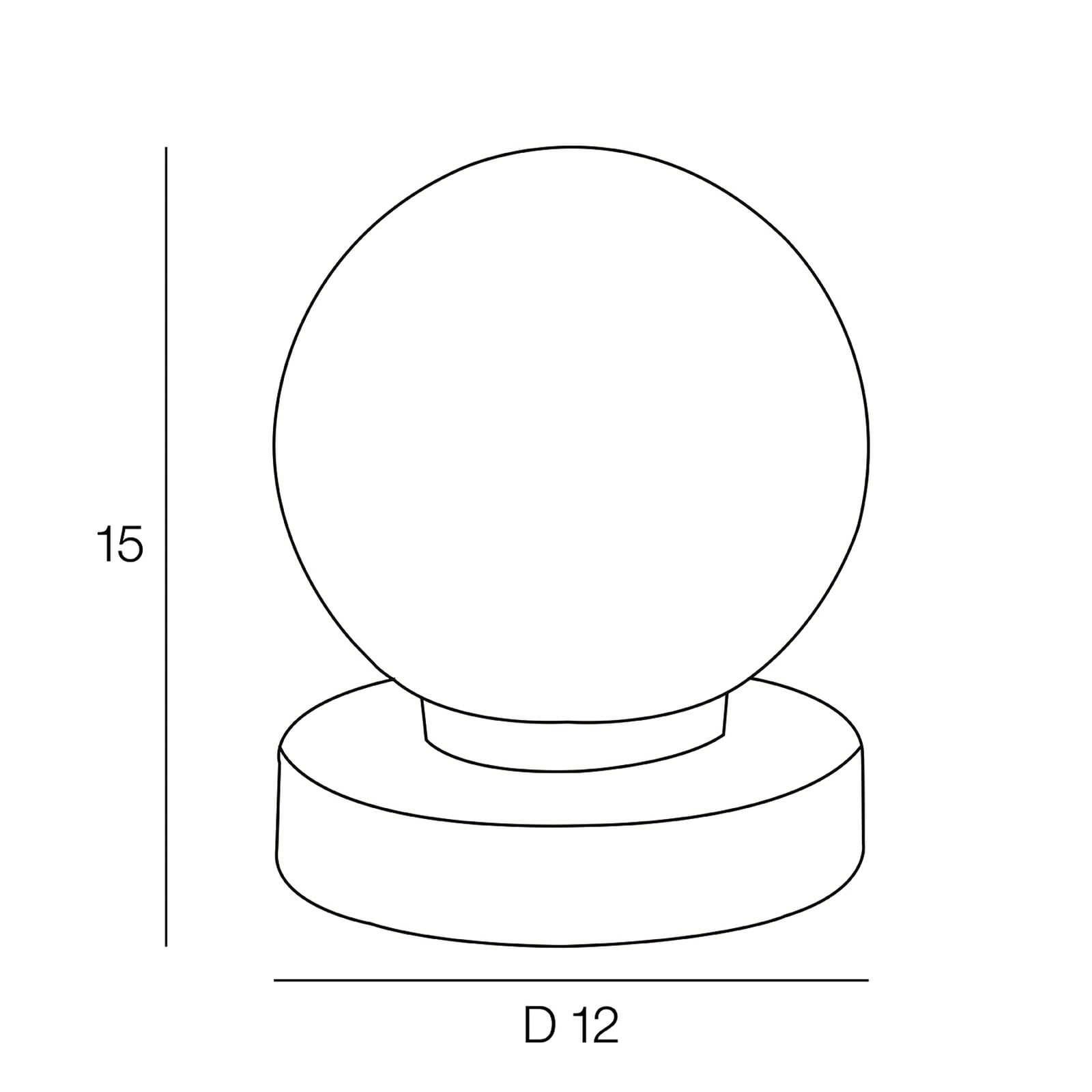 Lampada da tavolo Seventy, bianco opaco, altezza 15 cm - COREP SAS