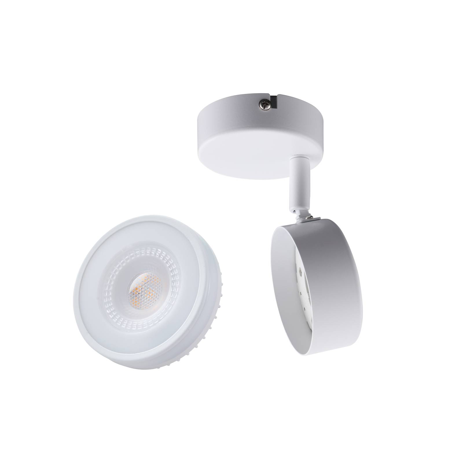 Lindby Spot Jyla, blanc, GX53, 4.000 K, à 1 lampe