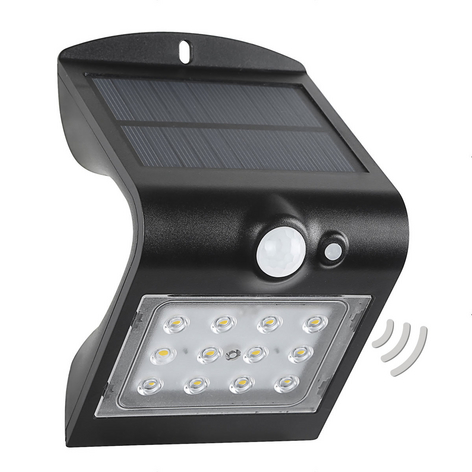 LED-Solar-Außenwandleuchte Wave S mit Sensor