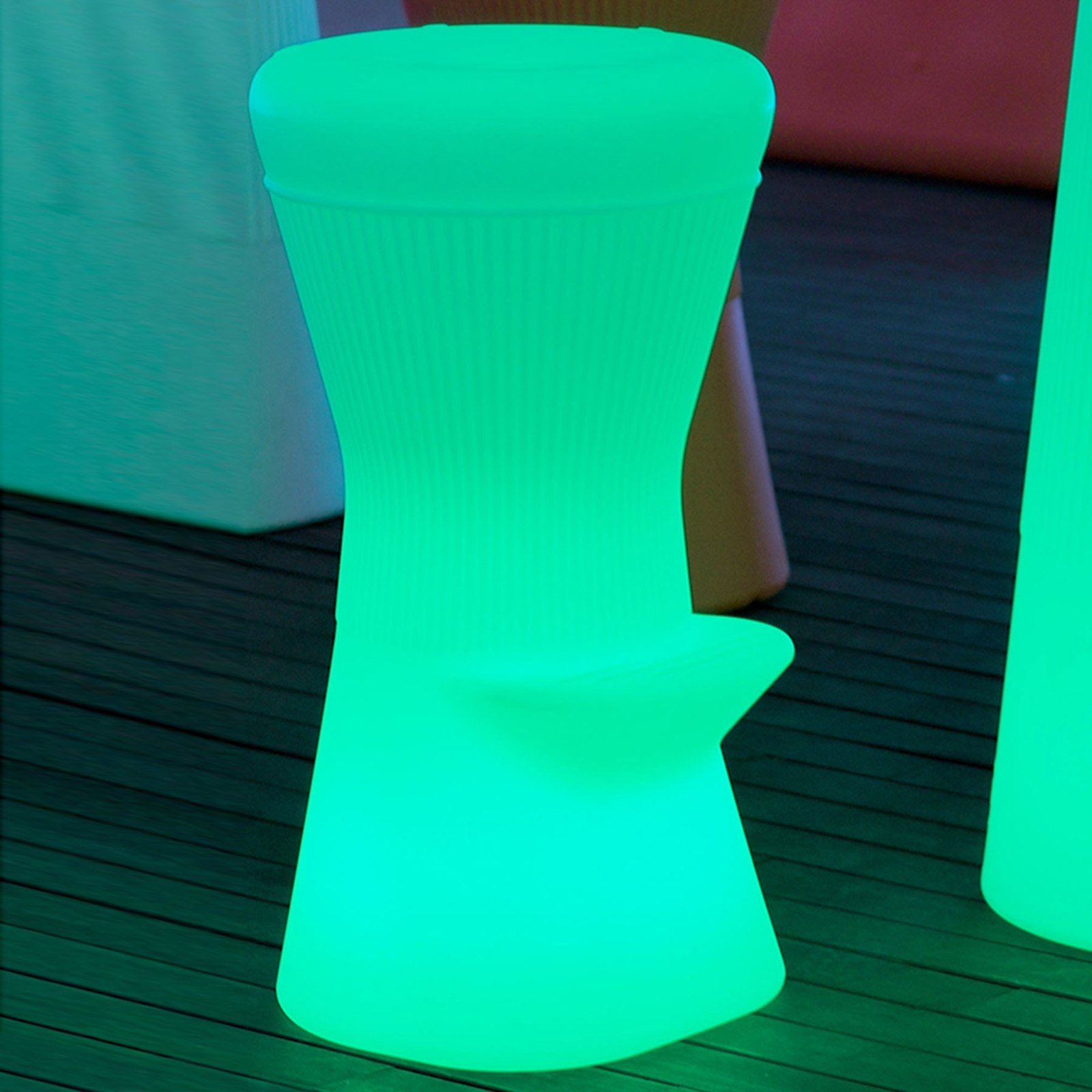 Newgarden Corfu barová LED stolička solár+batéria