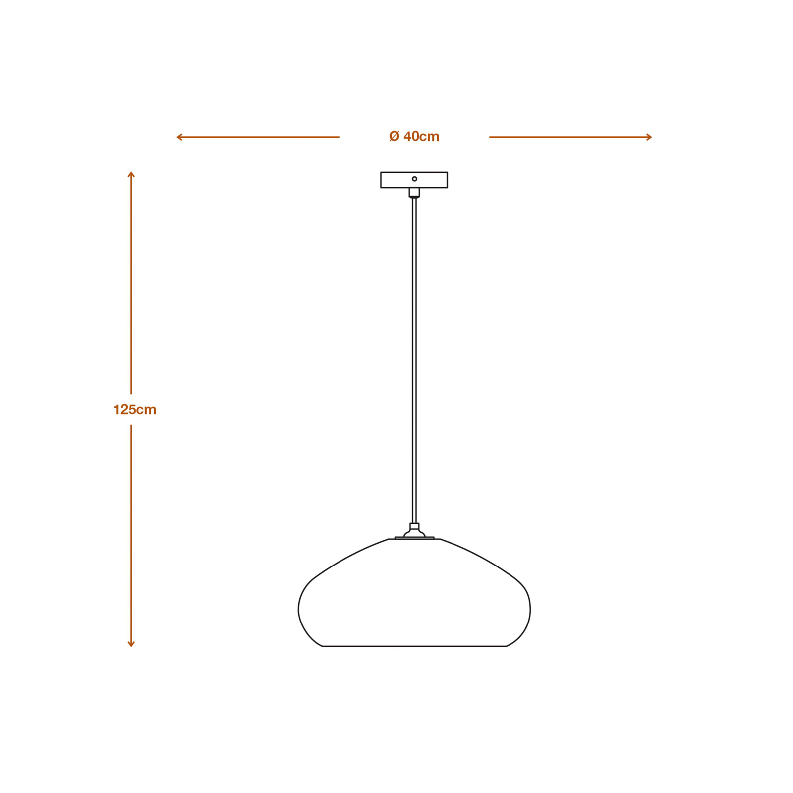 LEDVANCE Капковидна висяща лампа, Ø 40 cm, кафява, гофриран картон, E27