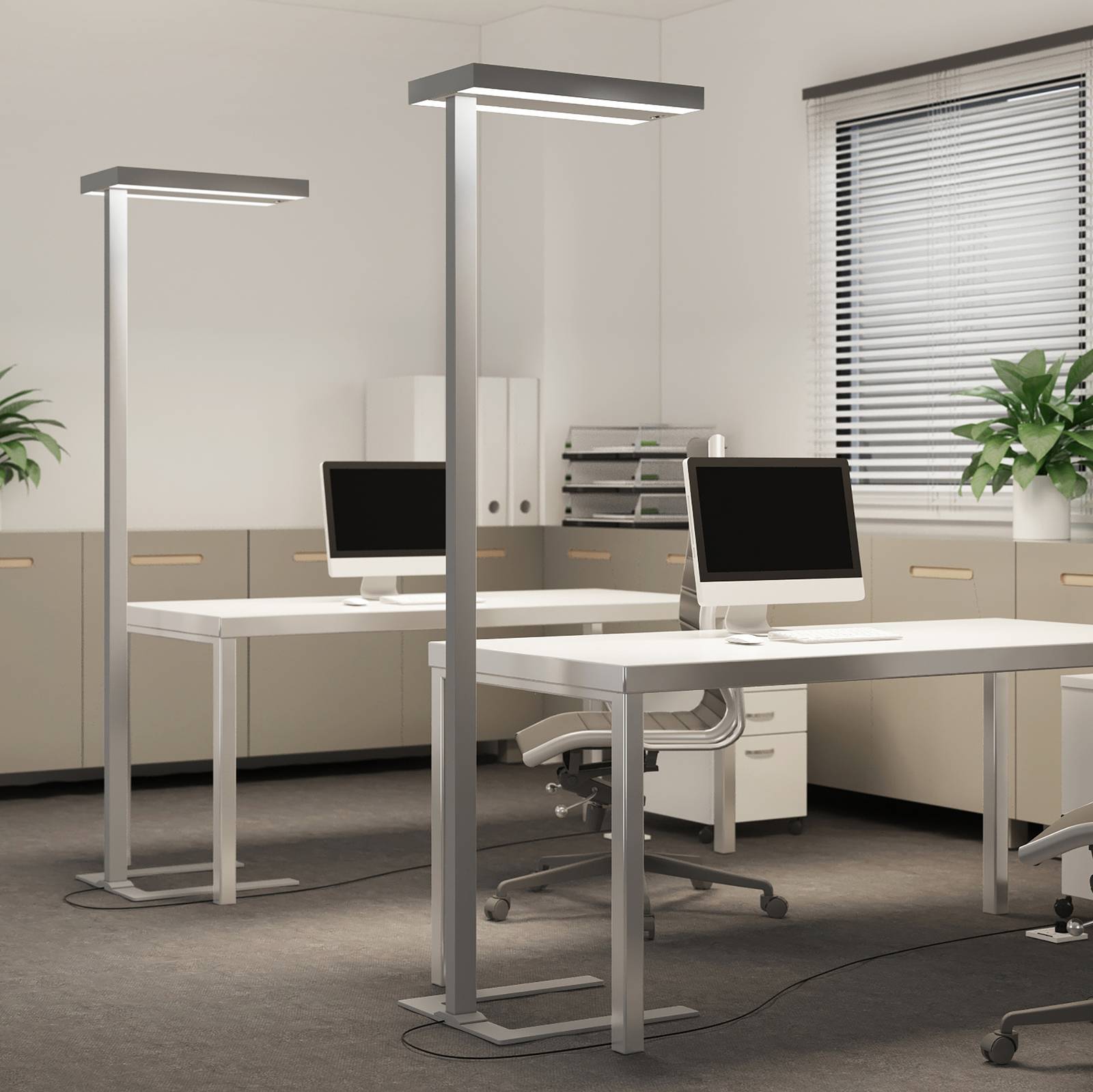 Arcchio LED-gulvlampe Logan Ultra CCT sensor dimbar