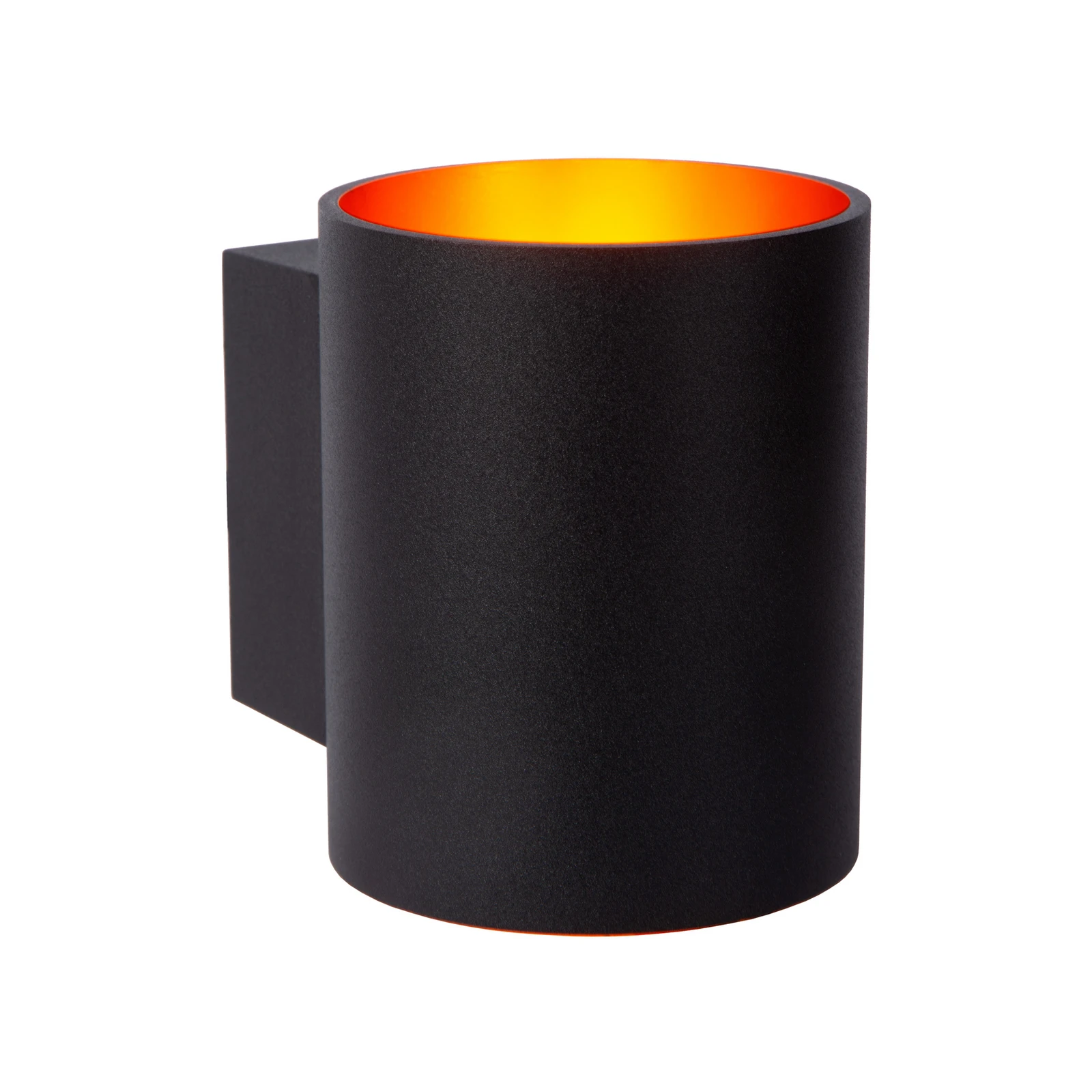 Applique murale Xera, noir, Ø 8 cm, Up-/Downlight, aluminium