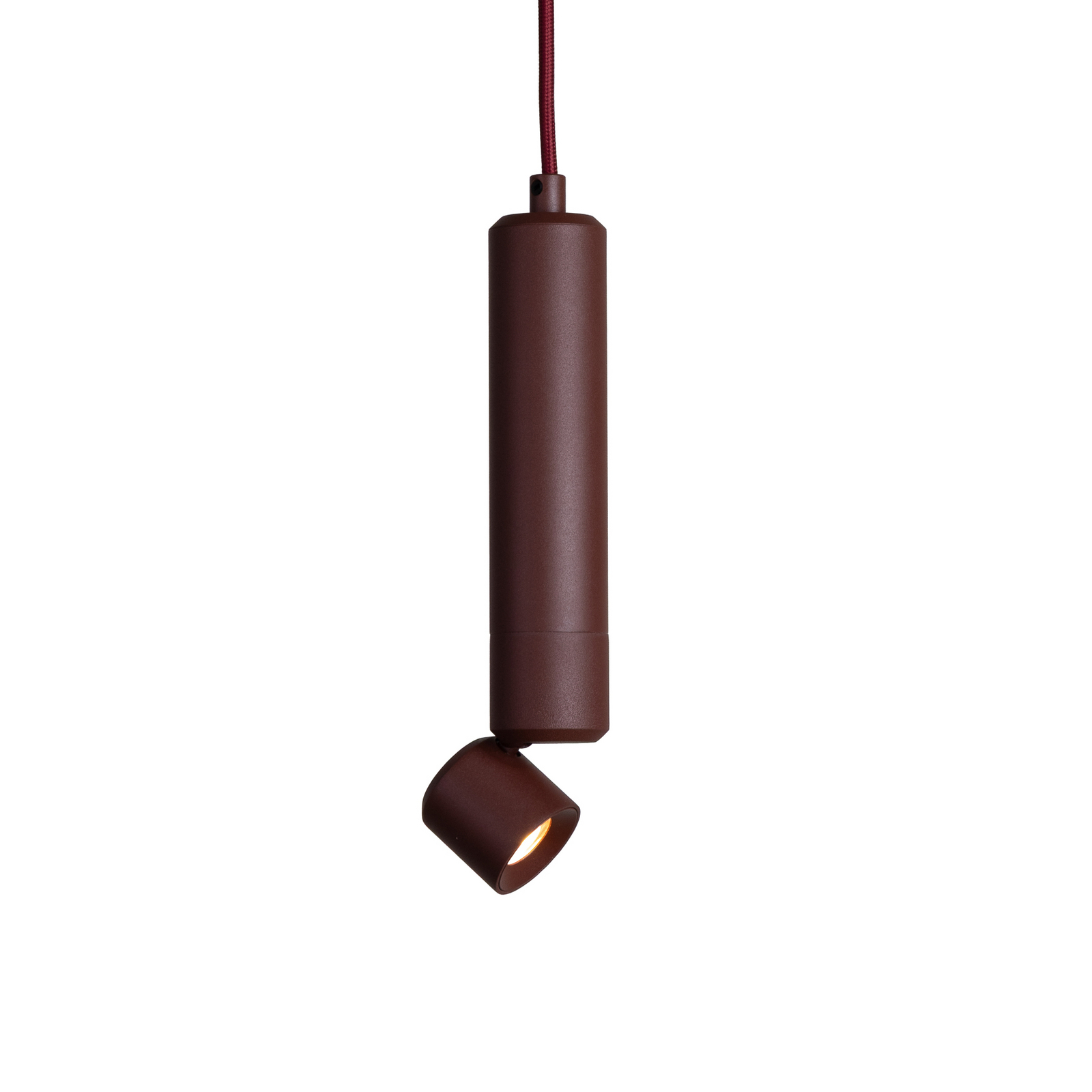 IT'S ABOUT ROMI – żyrandol LED „Milan”, bordowa, Ø 6 cm