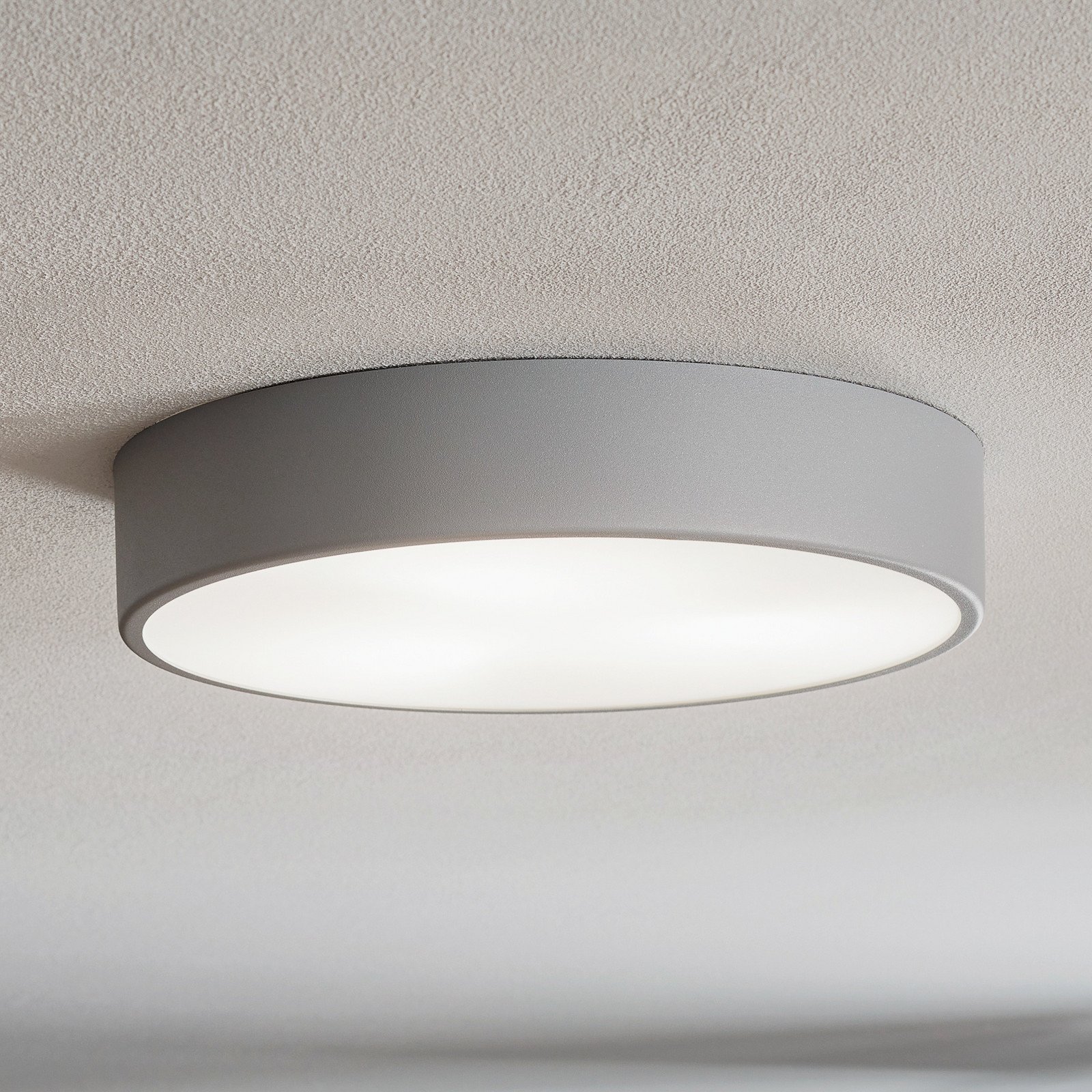 TEMAR LIGHTING Plafonieră Cleo 400 Ø 40 cm gri - Camera de zi / sufragerie - modern - Metal