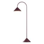 LED stojacia lampa FRANDSEN Grasp, tmavo červená, výška 72 cm, kov