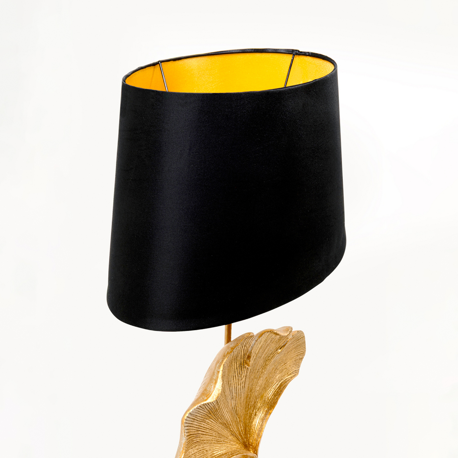 Kare põrandalamp „Ginkgo”, kuldne, linane, kõrgus 129 cm, E27 Kare põrandalamp „Ginkgo”, kuldne, linane, kõrgus 129 cm, E27