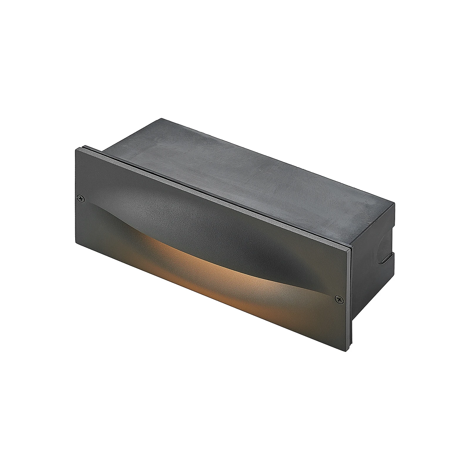 Lucande LED φωτιστικό τοίχου Zandro, 25 cm, ανθρακί, IP65