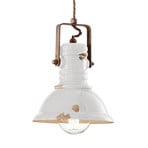 Hanglamp C1691 in wit industrieel ontwerp