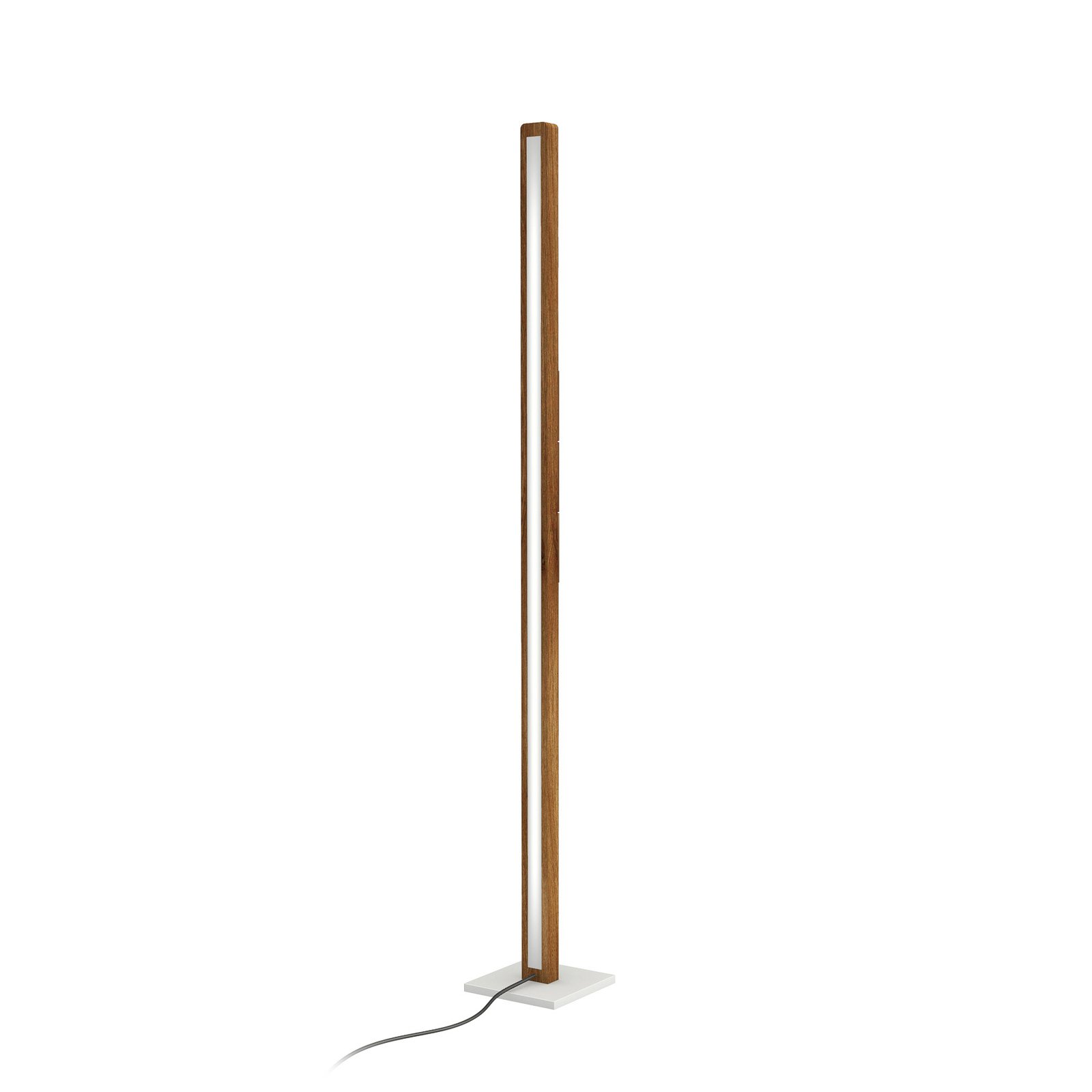 HerzBlut LED floor lamp Lana del bianco, wood, dimmable