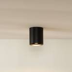 Bodi takspotlight, rund, svart, Ø 8 cm, 1 lampa, aluminium