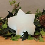 White Line LED star made of salt crystal rock